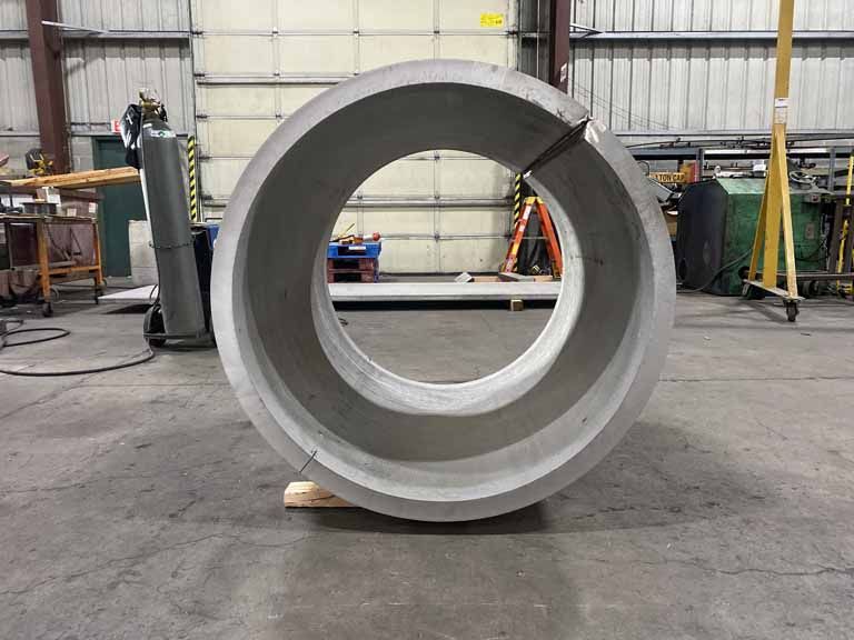 2" Thick Plate rolled in a full circle 